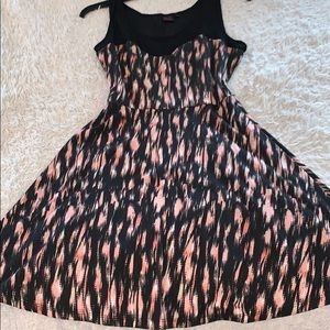 Pink and black dress